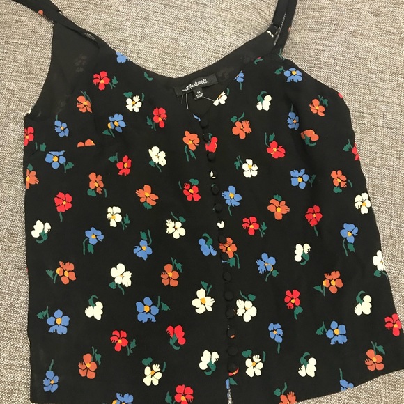 Madewell Tops - Madewell Button Down Cami in Pressed Flowers